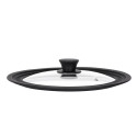 Крышка универсальная Ardesto Black Mars Smart 24/26/28 см, стекло, силикон