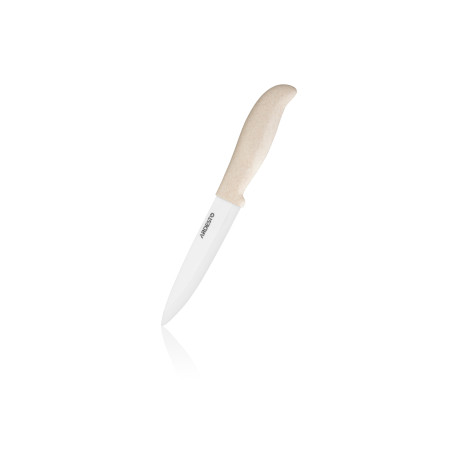 Нож керамический слайсерный Ardesto Fresh 12.5 см, бежевый, керамика/пластик