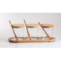 Набор банок 3шт/350мл на подставке+ложка Viva Bamboo R350/4