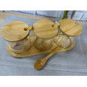 Набор банок 3шт/350мл на подставке+ложка Viva Bamboo R350/4
