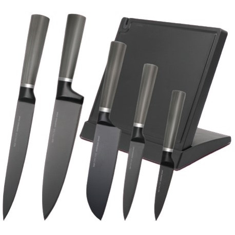 Набори ножів OSCAR MASTER Набір з 5 ножів + обробна дошка (OSR-11002-6)