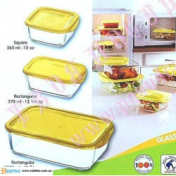 Набор емкостей для еды с желтыми крышками 3пр. Luminarc Keep'n'Box J5101