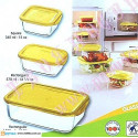 Набор емкостей для еды с желтыми крышками 3пр. Luminarc Keep'n'Box J5101