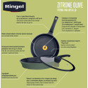 Сковорода 24см с крышкой Ringel Zitrone Olive RG-2108-24/OL