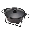 Мармит круглый 24*21см /1.5л с подставкой Kamille 6425