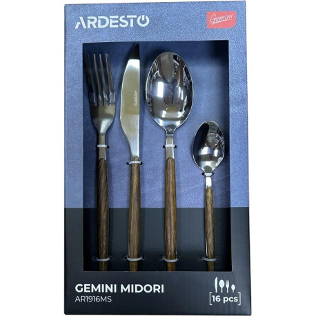 Набір столових приборів 16 предметів Ardesto Gemini Midori AR1916MS