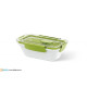Контейнер BENTO BOX бело-зеленый, 0,5л EM 513958