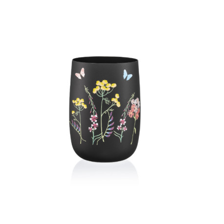Ваза для квітів 18см Bohemia Herbal Black b82510-OB457