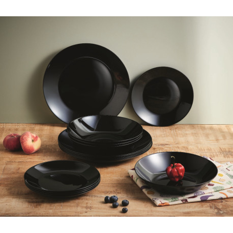 Сервіз столовий 18 предметів Luminarc Zelie Black V3894