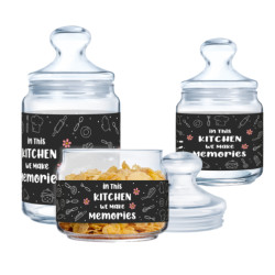 Набір банок для сипучих 3шт/(0.5л, 0.75л, 1 л) Luminarc Kitchen Memories (X1073)