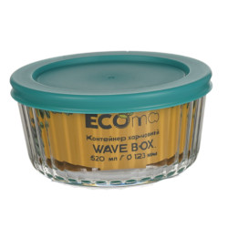 Контейнер з боросилікатного скла 520мл Ecomo Wave Box (3CC050-4H)
