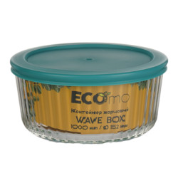 Контейнер з боросилікатного скла 1000мл Ecomo Wave Box (3CC100-4H)