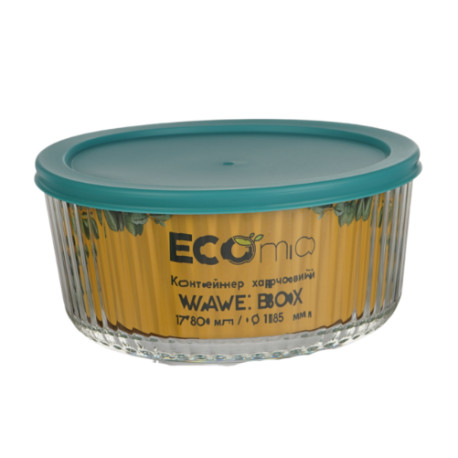 Контейнер з боросилікатного скла 1780мл Ecomo Wave Box (3CC180-4H)