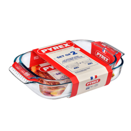 Набір форм для запікання 2 предмета (3.7л/2.7л) Pyrex 913S608/8043