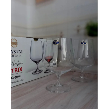 Набір келихів для коньяку 590мл/6шт Bohemia Strix (Dora) 1SF73 /590