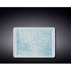 Блюдо плоске прямокутне 23,5х17см Wilmax Coral Blue Graphics WL-671651 / A