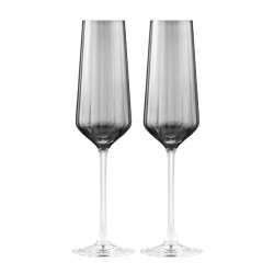 Набір келихів для шампанського 270мл/2шт Ardesto Black Mars Alcor AR2627GF