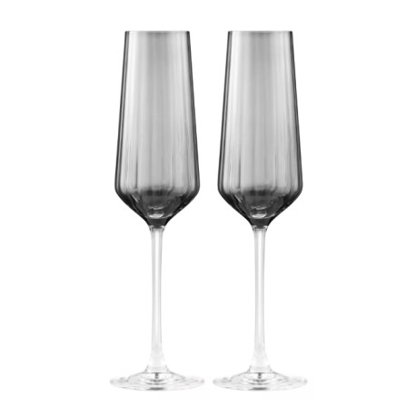 Набір келихів для шампанського 270мл/2шт Ardesto Black Mars Alcor AR2627GF