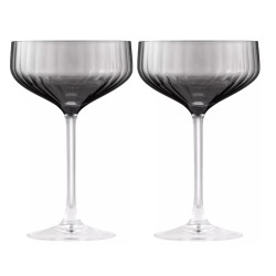 Набір келихів для шампанського 330мл/2шт Ardesto Black Mars Alcor AR2633GF