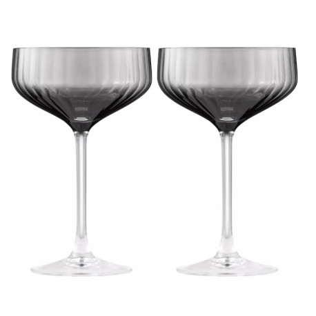 Набір келихів для шампанського 330мл/2шт Ardesto Black Mars Alcor AR2633GF