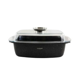 Гусятниця 5,5л/32*22см Zauberg Мрамор чорна 0832-BL