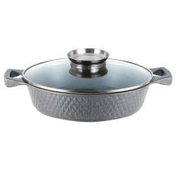 Сотейник 3,5/28см Zauberg Мармур сірий 8028 G