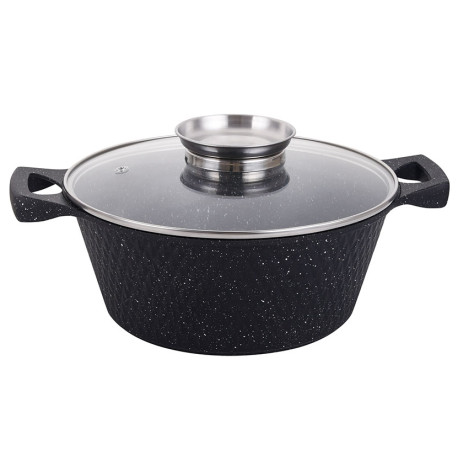 Каструля 2л/20см Zauberg Мармур чорна 8020 B