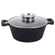 Каструля 3,6л/24см Zauberg Мармур чорна 8024 B