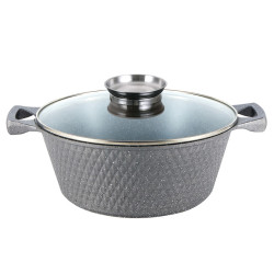 Каструля 3,6л/24см Zauberg Мармур сіра 8024 G