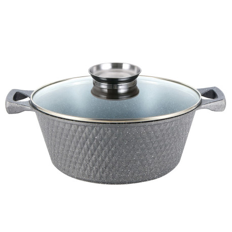 Каструля 3,6л/24см Zauberg Мармур сіра 8024 G
