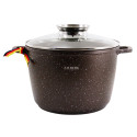 Каструля кругла глибока 4л Zauberg Мармур шоколад 0620-CH