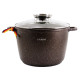 Каструля кругла глибоока 6,2л Zauberg Мармур шоколад 0624-CH