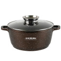 Каструля кругла 6,5л Zauberg Мармур шоколад 0328-CH