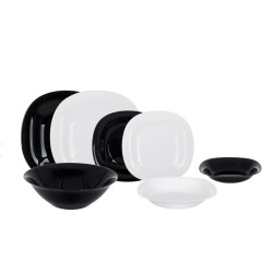 Сервіз столовий 19 предметів Luminarc Carine White&Black V8305
