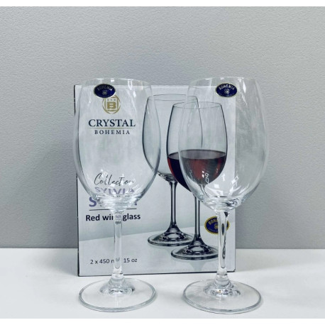 Набір келихів для вина 450мл/2шт Bohemia Sylvia