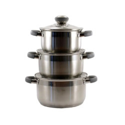 Набір із 3-х каструль з сірими ручками Zauberg (1,9л/2,6л/3,6л) CG