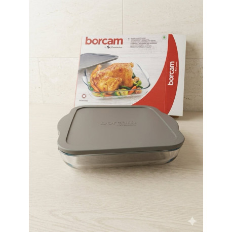 Форма для запікання з кришкою 1,95л/25,6*22см*6см Боркам Pasabahce 59034g