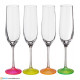 Бокалы для шампанского Bohemia Neon Ice 190 мл-4шт