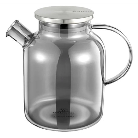 Чайник 1600мл з фільтром спіраль та металевою кришкою Wilmax Thermo SmokyGrey WL-888811002 / A