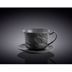Чашка кавова&блюдце 75мл Wilmax Slatestone Black WL-661149 / AB