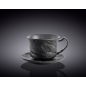 Чашка чайна&блюдце 250мл Wilmax Slatestone Black WL-661152 / AB