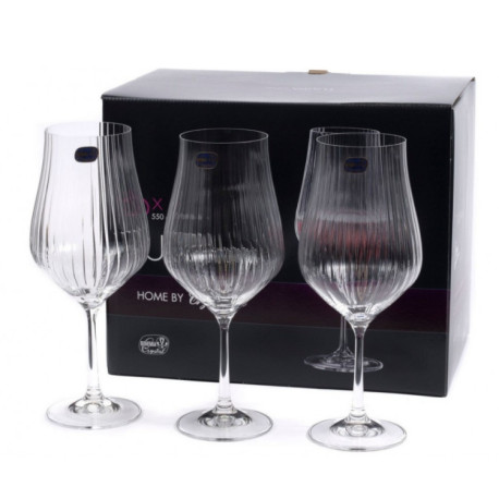 Набір келихів для вина 550мл/6шт Bohemia Tulipa optic 40894 550