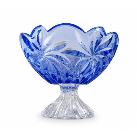 Фруктовниця на нозі 28,5см Bohemia Flora Blue 6KG79 72S96 285 M