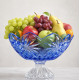 Фруктовниця на нозі 28,5см Bohemia Flora Blue 6KG79 72S96 285 M