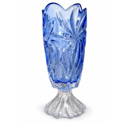 Ваза на ніжці 36,5см Bohemia Flora Blue 8KH29 72S96 365 M