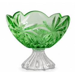 Фруктовниця на ніжці 28,5см Bohemia Flora Green 6KG79 72T27 285 Z