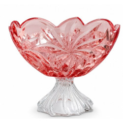 Фруктовниця на ніжці 28,5 см Bohemia Flora Pink 6KG79 72T31 285 P