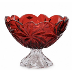 Фруктовниця на нозі 28,5см Bohemia Flora Red 6KG79 72T62 285 R