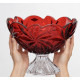 Фруктовниця на нозі 28,5см Bohemia Flora Red 6KG79 72T62 285 R