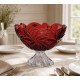Фруктовниця на нозі 28,5см Bohemia Flora Red 6KG79 72T62 285 R